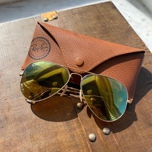 Rayban Aviator Large Metal Gold with Gold Mirror